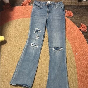 Abercrombie Kids Blue Flare Wide Leg Jeans